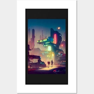 Cyberpunk City Series Posters and Art